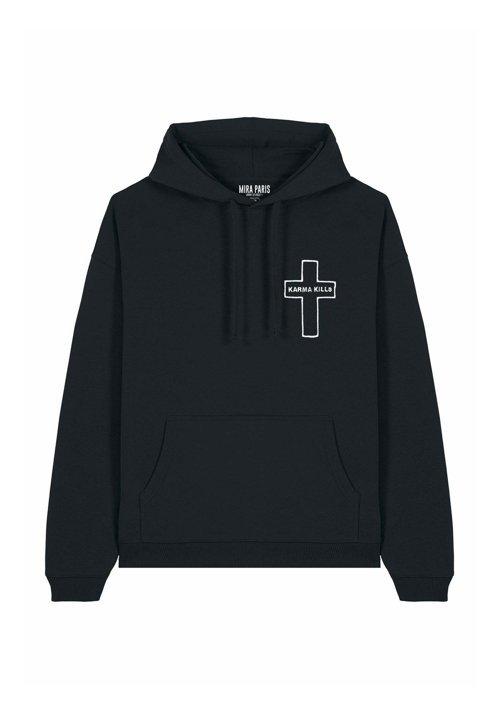 

Толстовка KARMA EMBROIDERY UNISEX con cappuccio Mira Paris, металлик черный