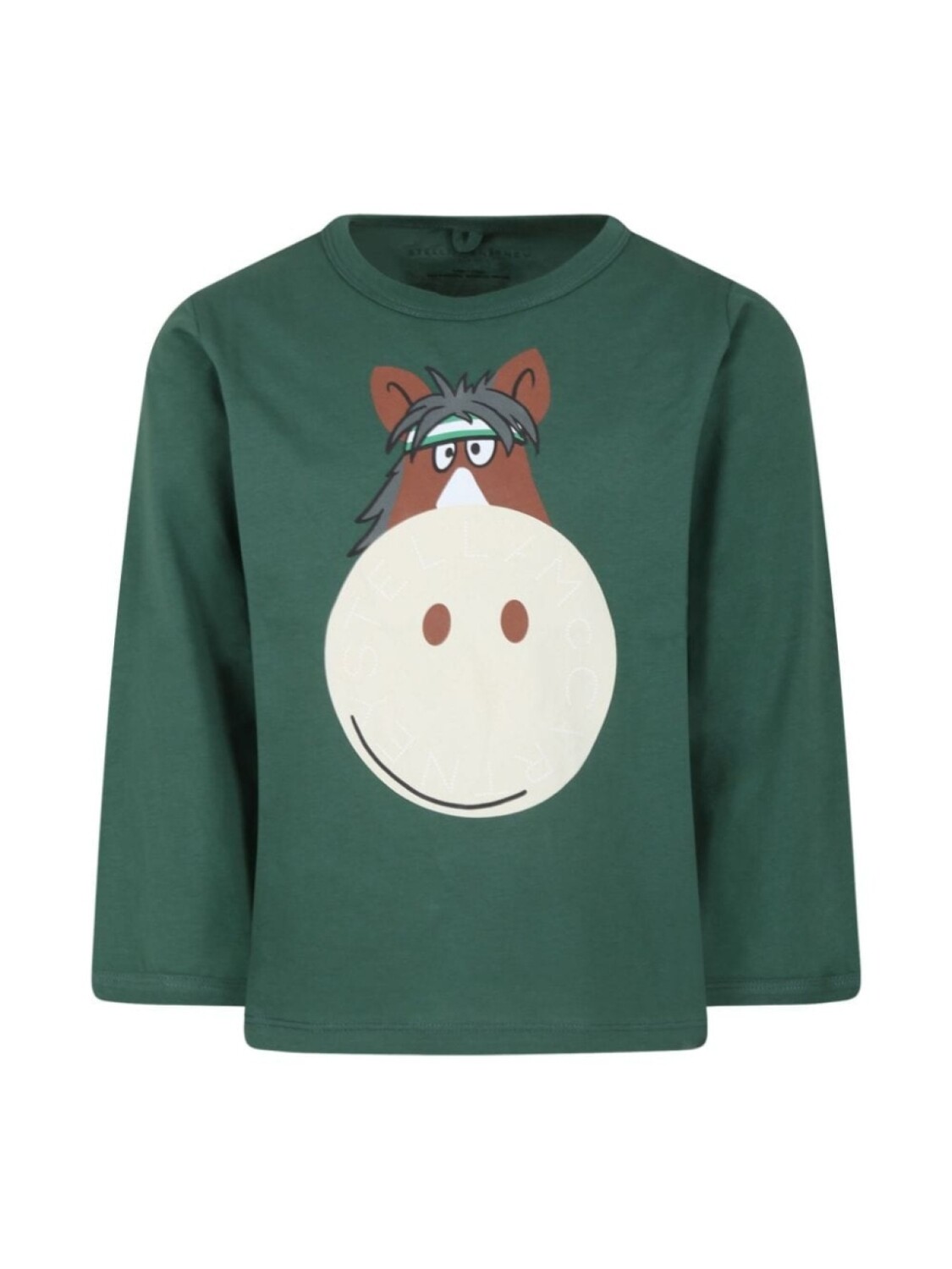 

Stella McCartney Kids футболка из органического хлопка с принтом осла, зеленый