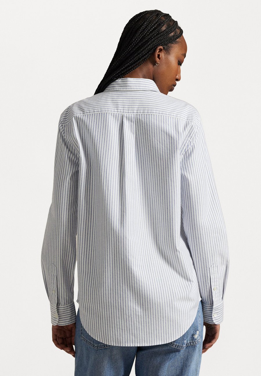 Блуза Polo Ralph Lauren CLASSIC FIT STRIPED OXFORD SHIRT, White/Heritage Royal/Light Blue — фото 3