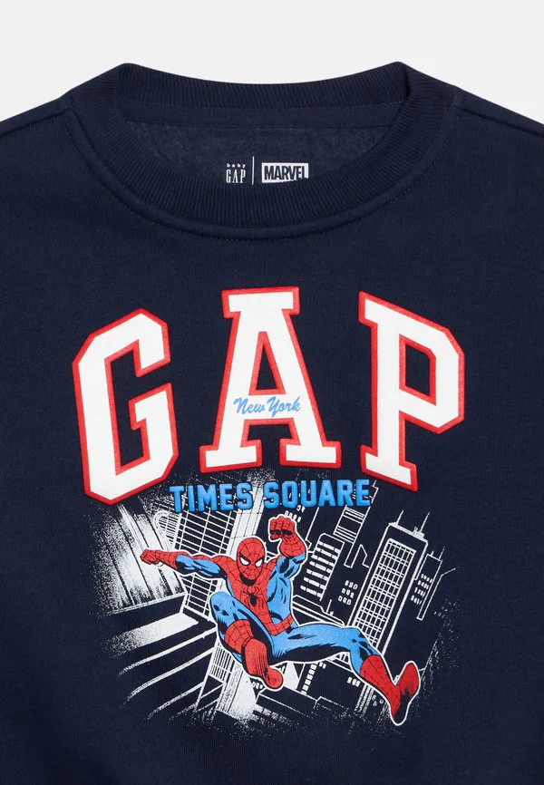 Детская и подростковая винтажная мягкая толстовка с логотипом marvel Gap, Navy Uniform — фото 4