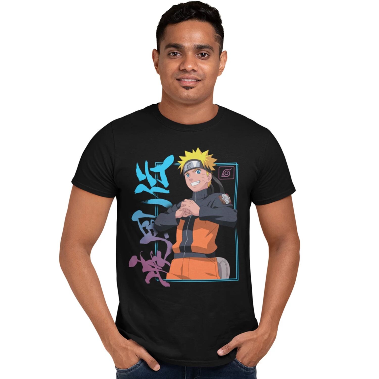 

Мужская футболка с рисунком кандзи Наруто Licensed Character