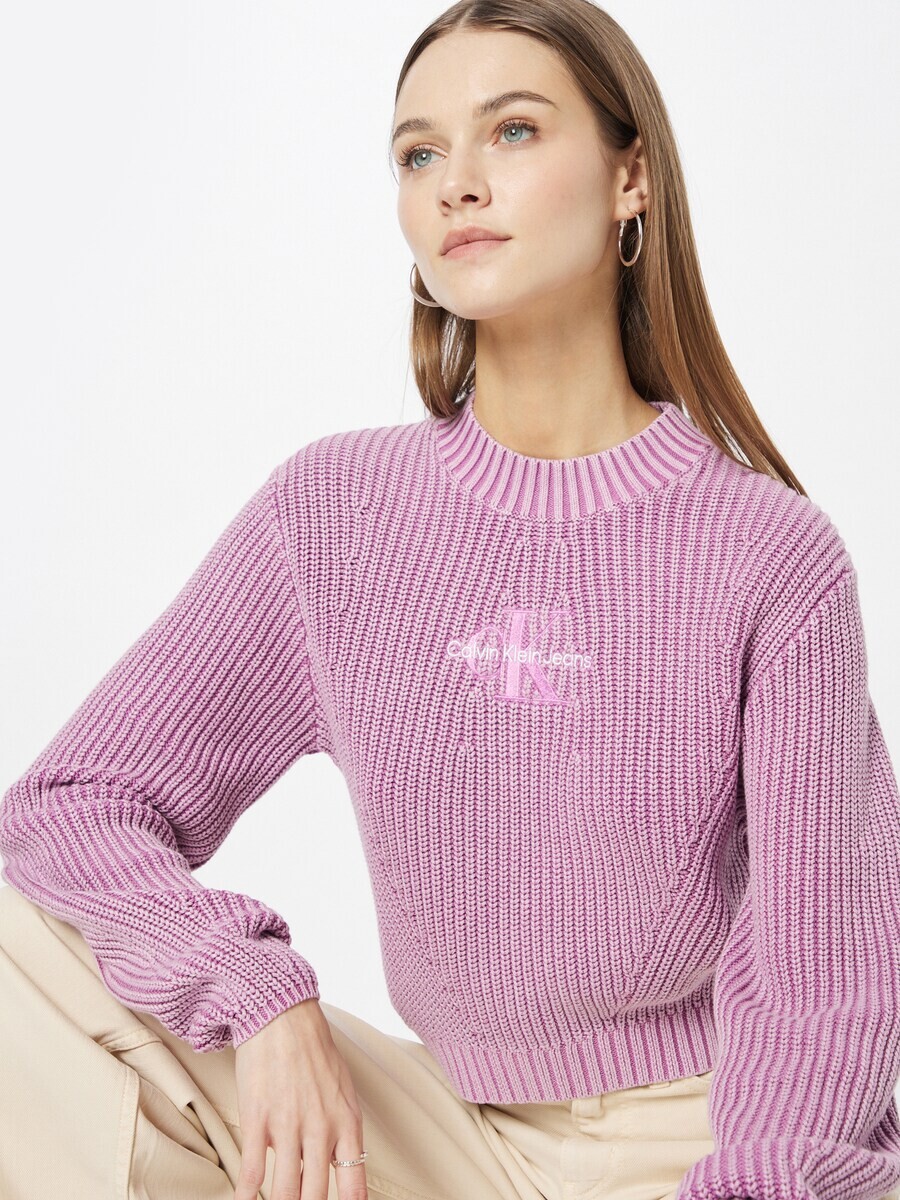 Тонкий вязаный свитер Calvin Klein Sweater, цвет orchid — фото 3