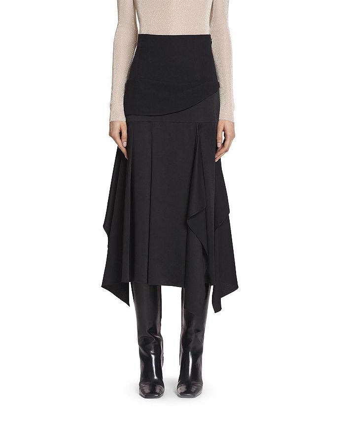 

Юбка с оборками Lanvin, черный