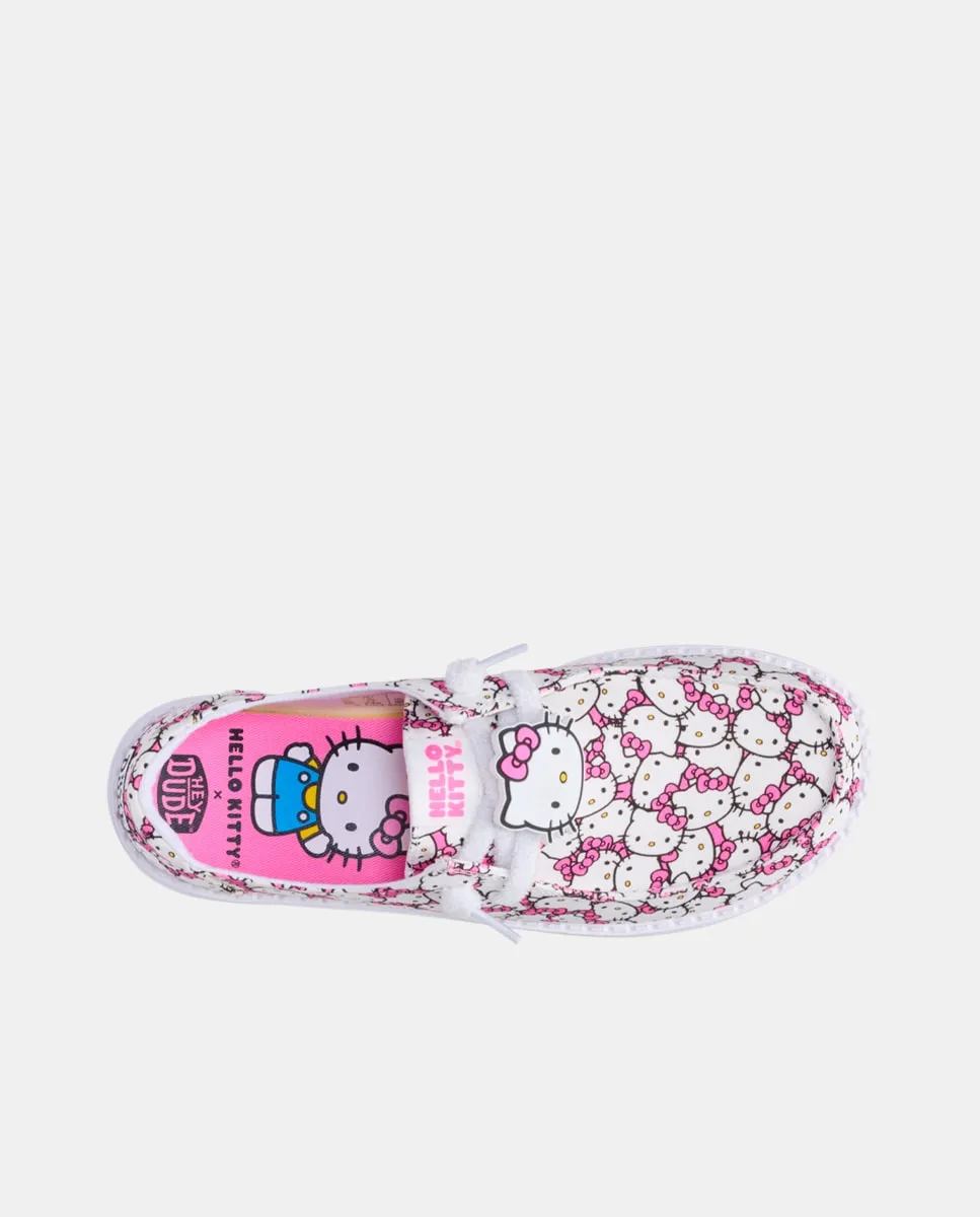 Женские кружевные тканевые туфли с принтом HeyDude, розовый — фото 4