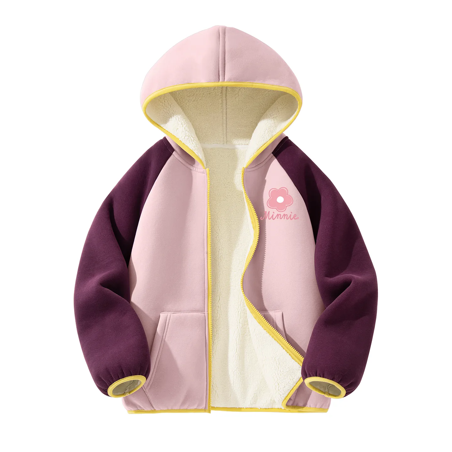Детская флисовая толстовка с круглым вырезом Disney, [Thickened and Fleece-Lined]Diquan Pini K Purple — фото 3