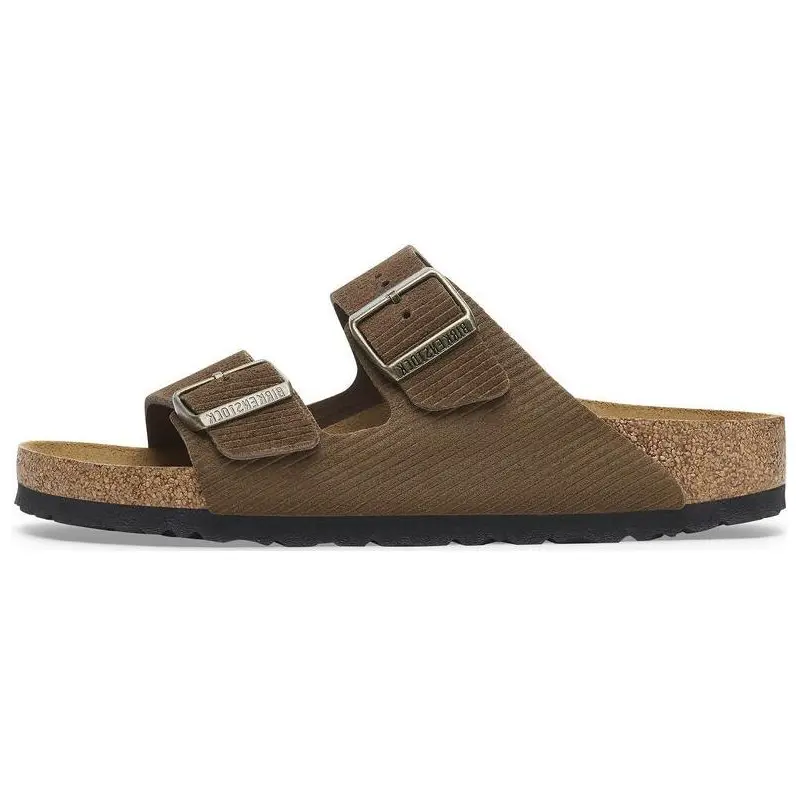 Замшевые шлепанцы Arizona Birkenstock, коричневый