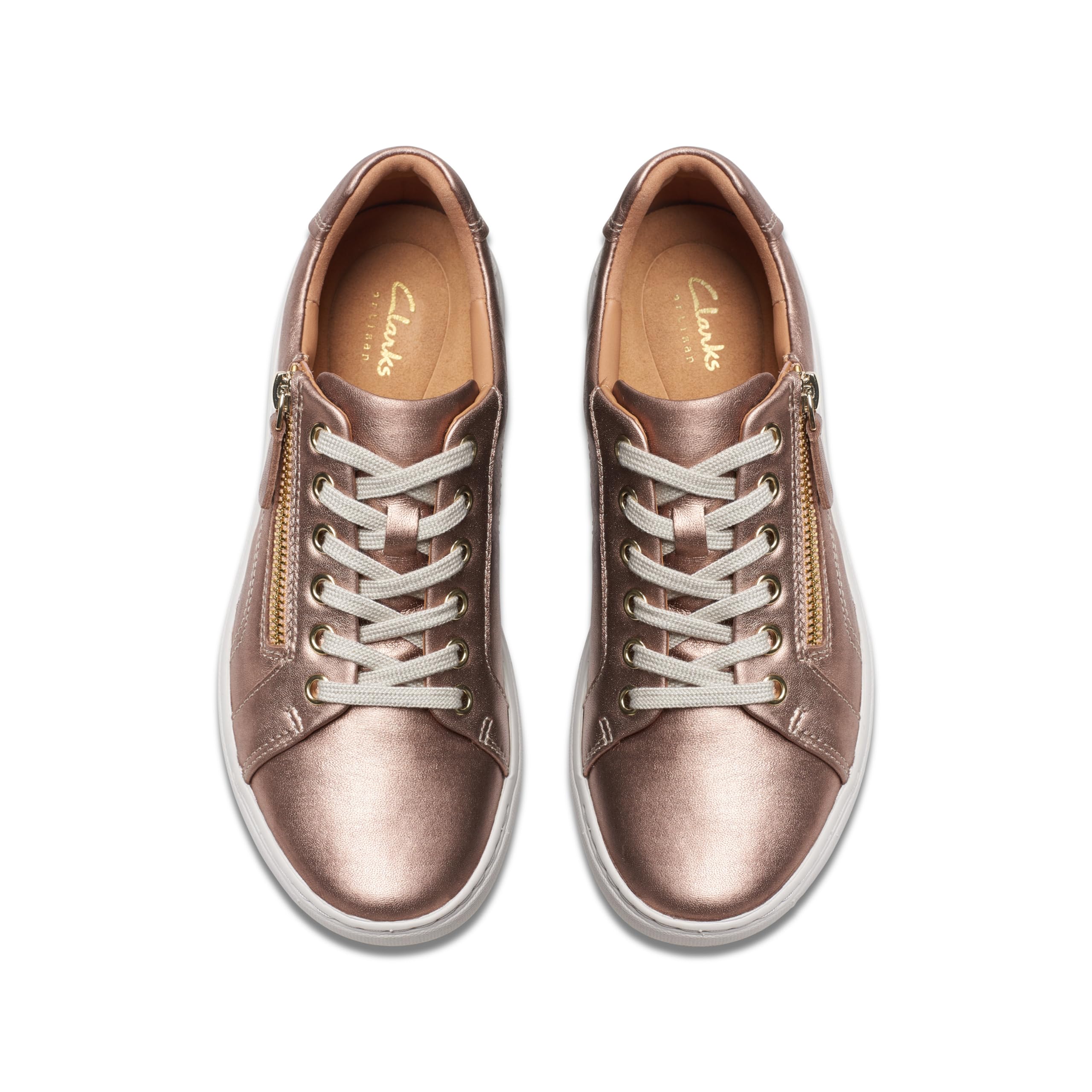 Кроссовки Clarks Nalle Lace, Rose Gold Leather — фото 2