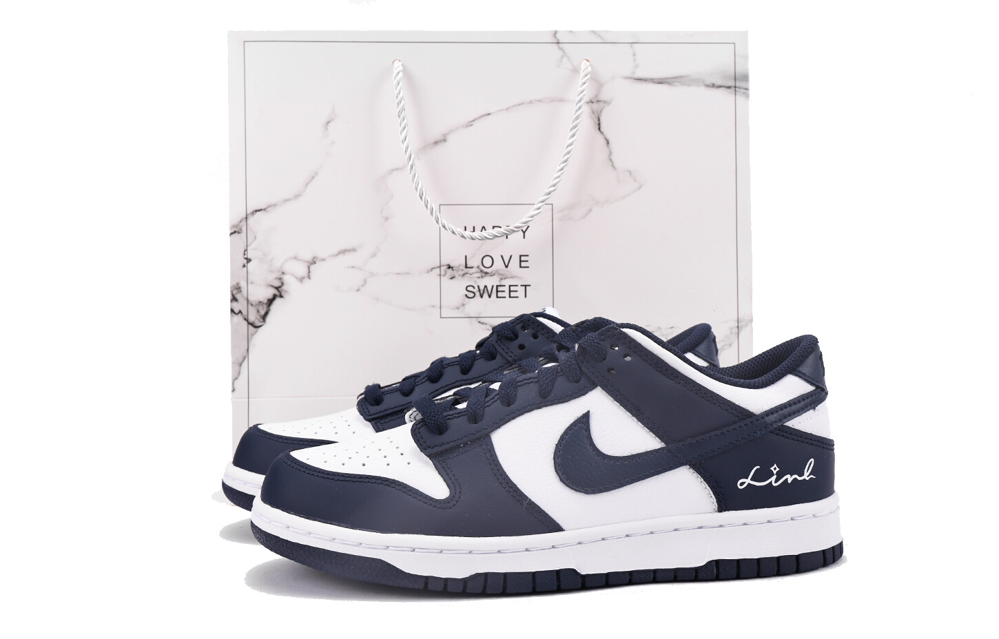 

Кроссовки Nike Dunk Skateboarding Shoes Women's Low-top Dark Gray, черный