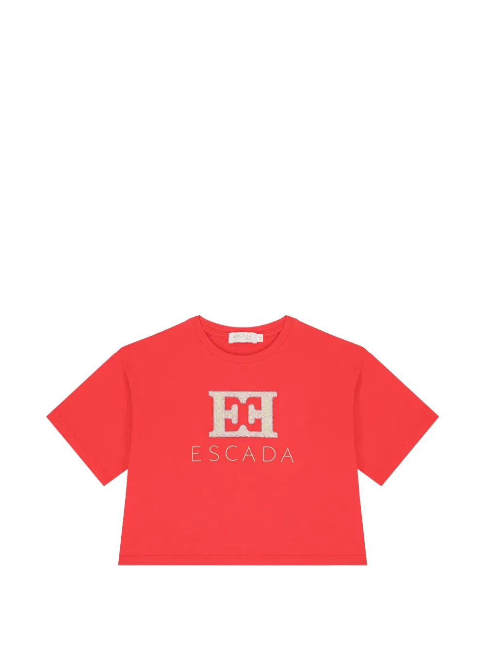 Футболка с вышитым логотипом Escada Kids, красный