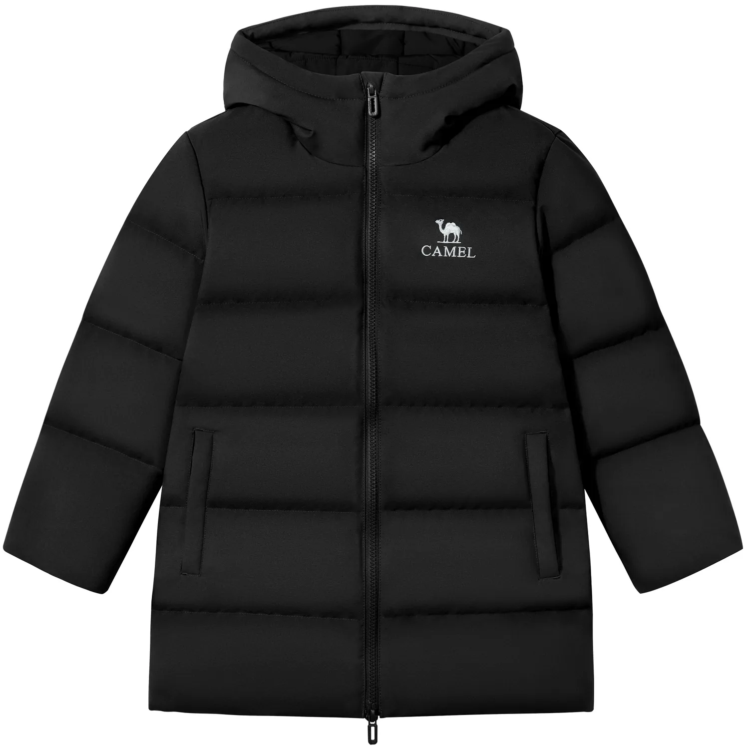 Детская пуховая куртка с капюшоном утепленная CAMEL, Phantom Black