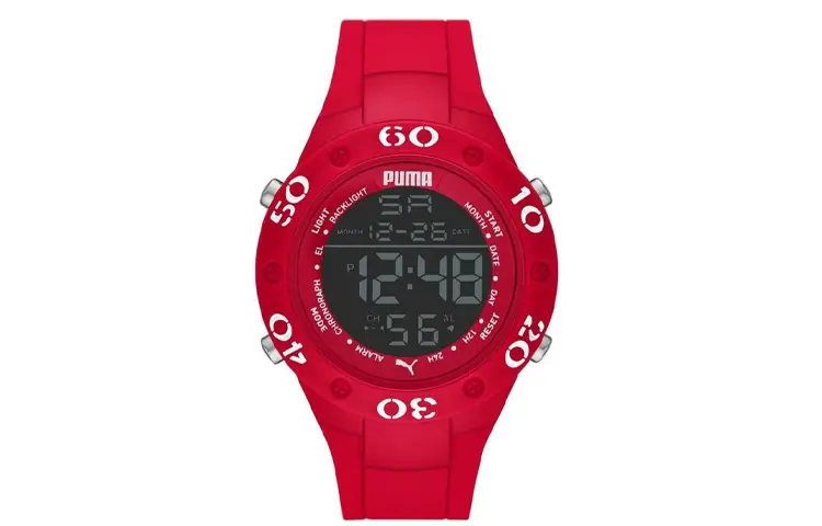 

PUMA Часы Wrist Watch Quartz Movement Plastic Strap 49mm Black Dial Women's Watch, Black Dial