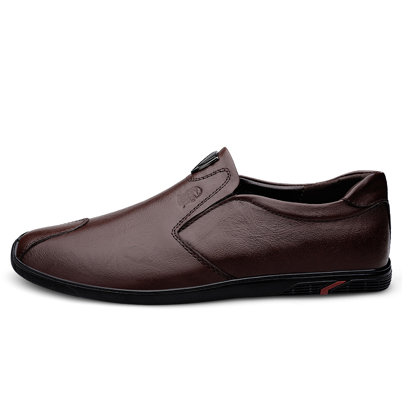 

LAORENTOU Повседневные кожаные туфли мужские низкие черно-коричневые - коричневые, цвет Brown