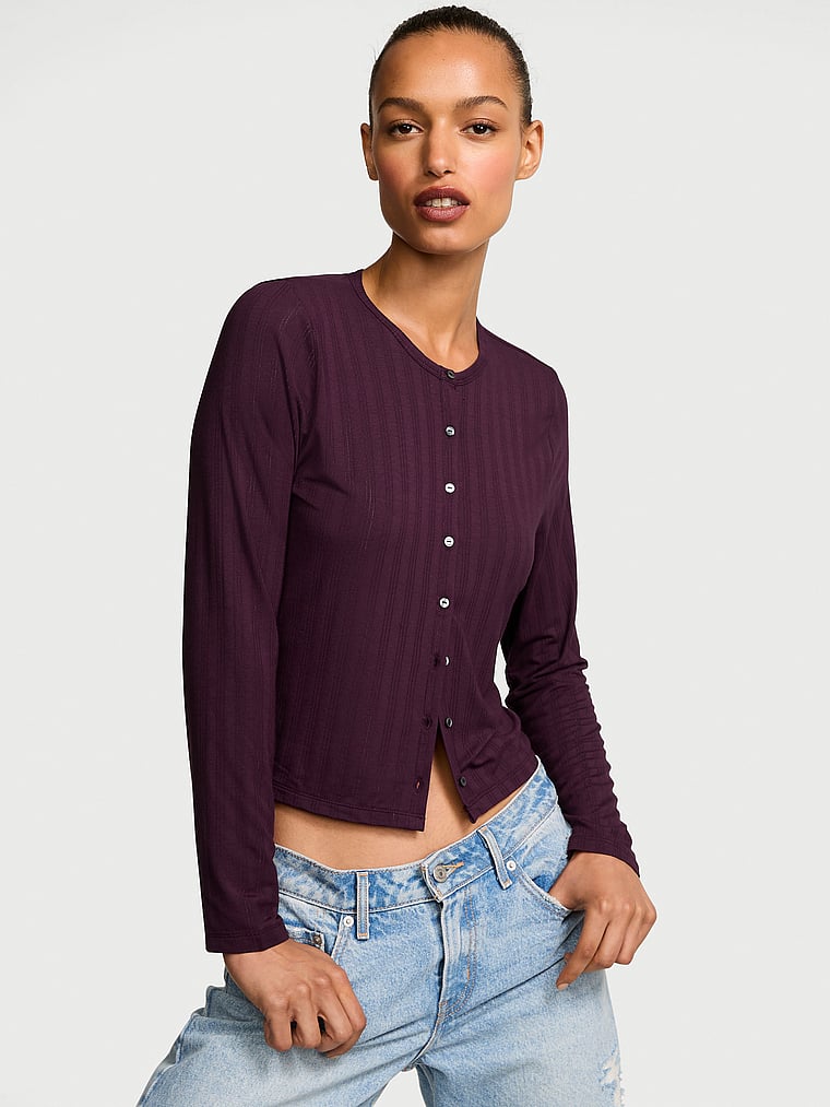 

Кардиган из ультратонкого модала Victoria'S Secret, цвет winter wine