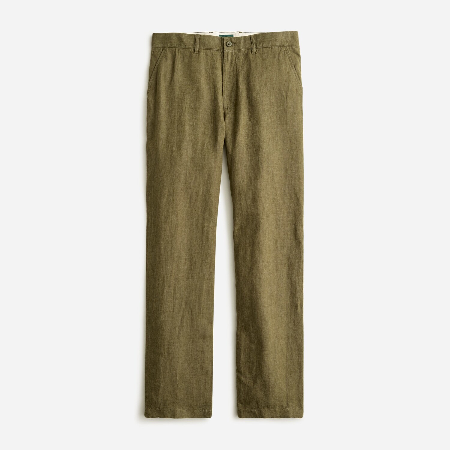 

Льняные брюки классического кроя J.Crew, белый