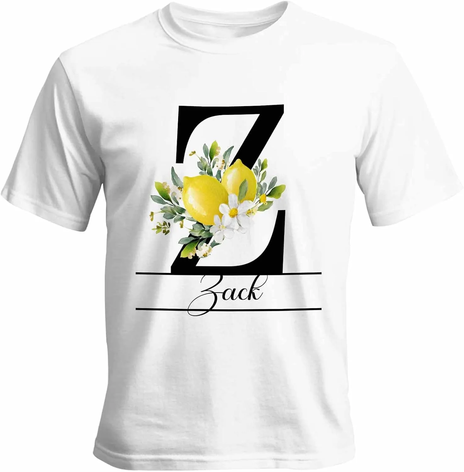 

Футболка с именем или текстом Lemon Z, Unisex, Cotton, Round Neck Vaxbryntel