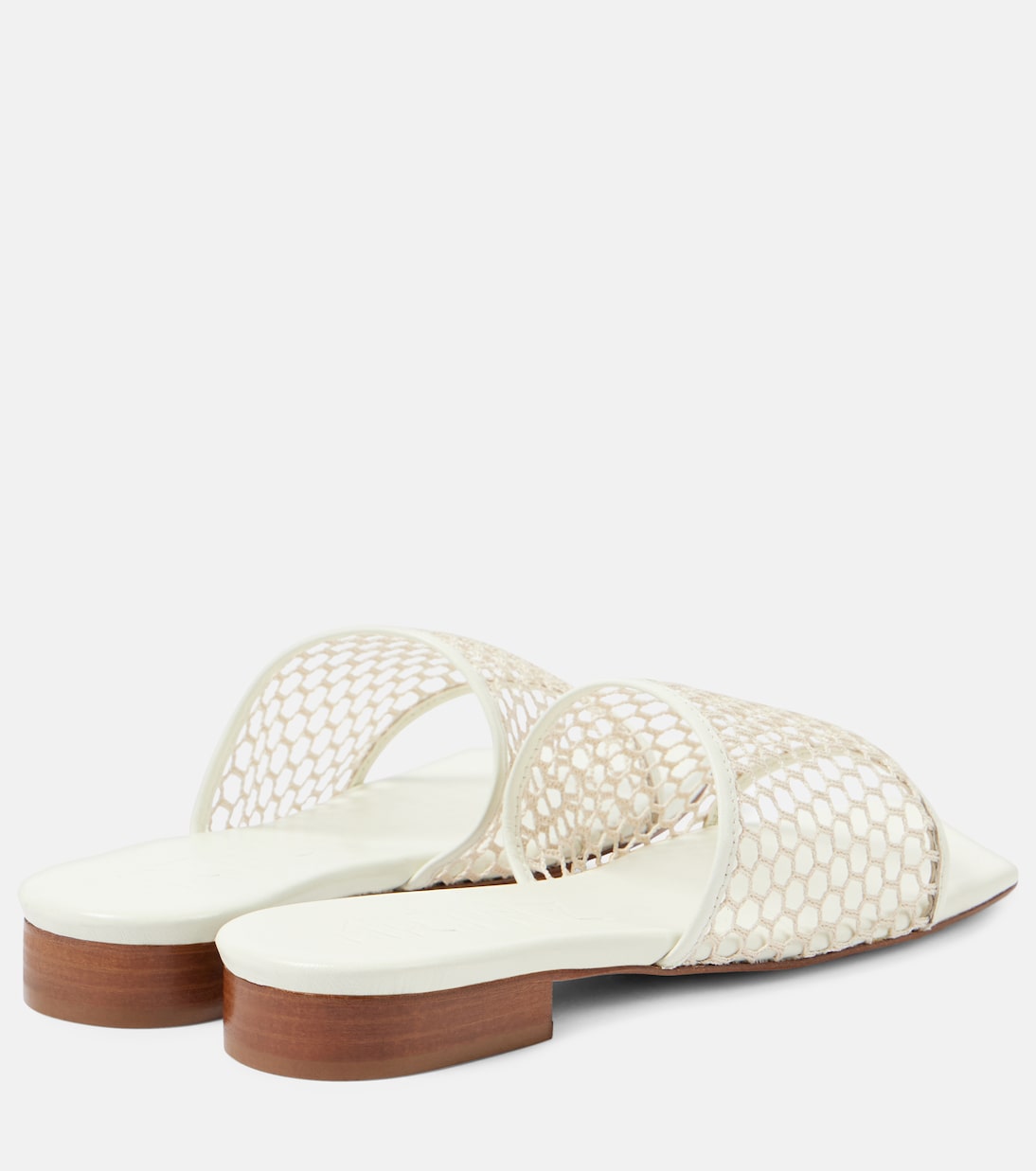 Сетчатые шлепанцы Chica с кожаной отделкой Souliers Martinez, белый — фото 3