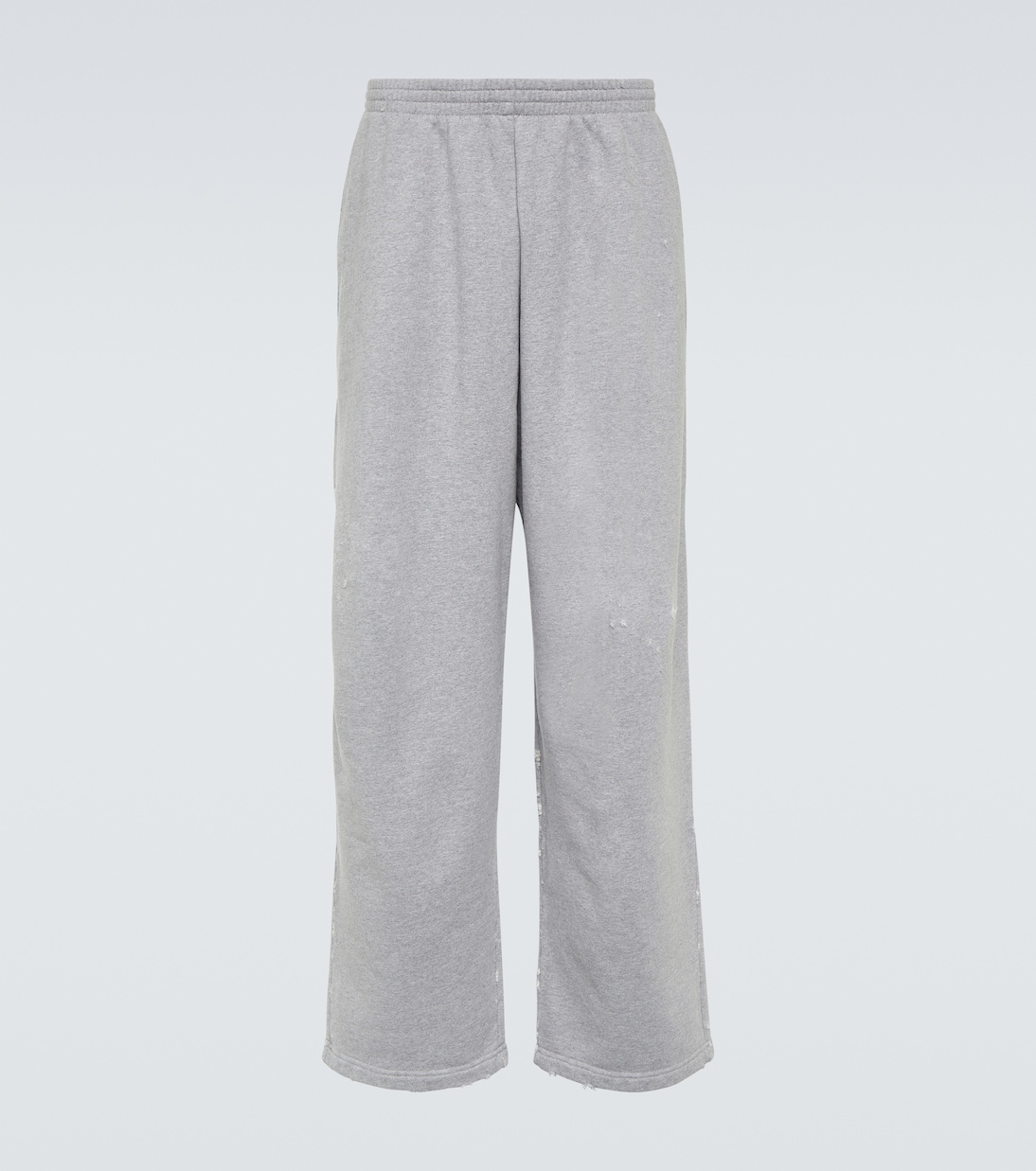 

Хлопковые флисовые спортивные штаны Balenciaga, Heather Grey