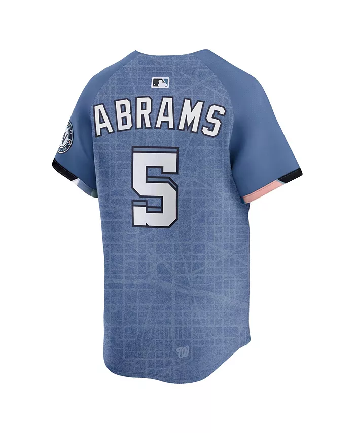 Мужская бейсбольная джерси C.J. Abrams серого цвета Washington Nationals 2025 City Connect Limited Player Nike — фото 3