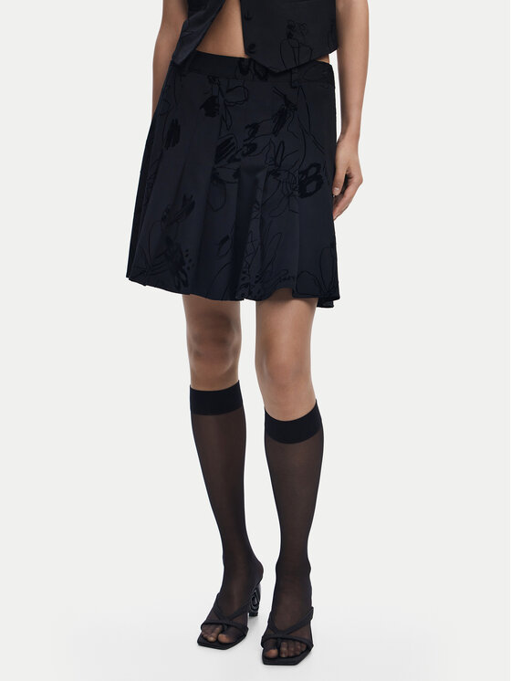 

Мини-юбка regular fit Flock 25WWFW10 Desigual, чёрный