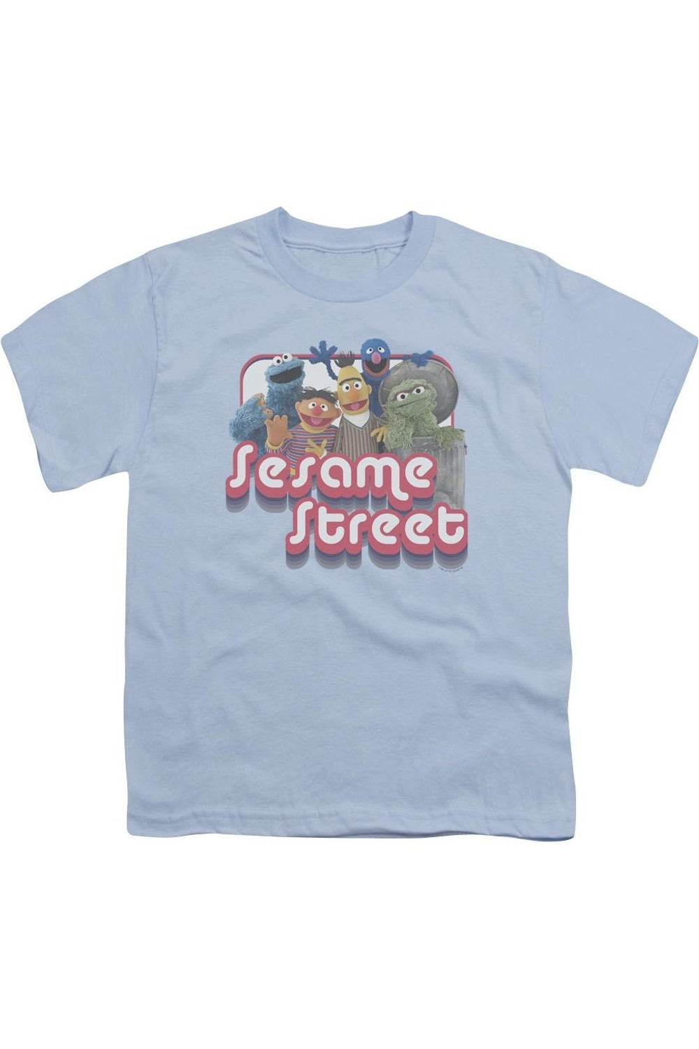 

Футболка с коротким рукавом Sesame Street Groovy Group для детей Gildan, светло-голубой