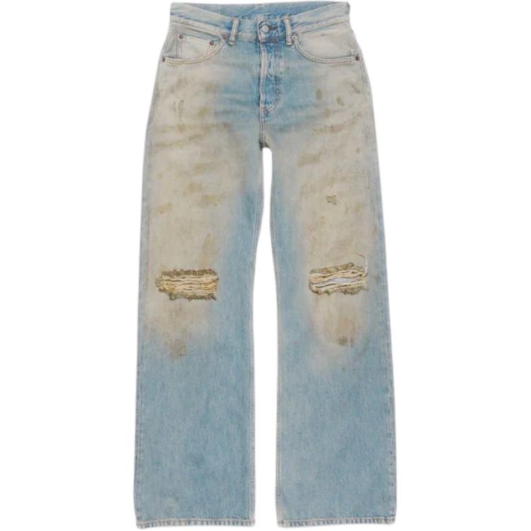 

Джинсы Distressed Loose Fit Acne Studios, винтажный синий цвет