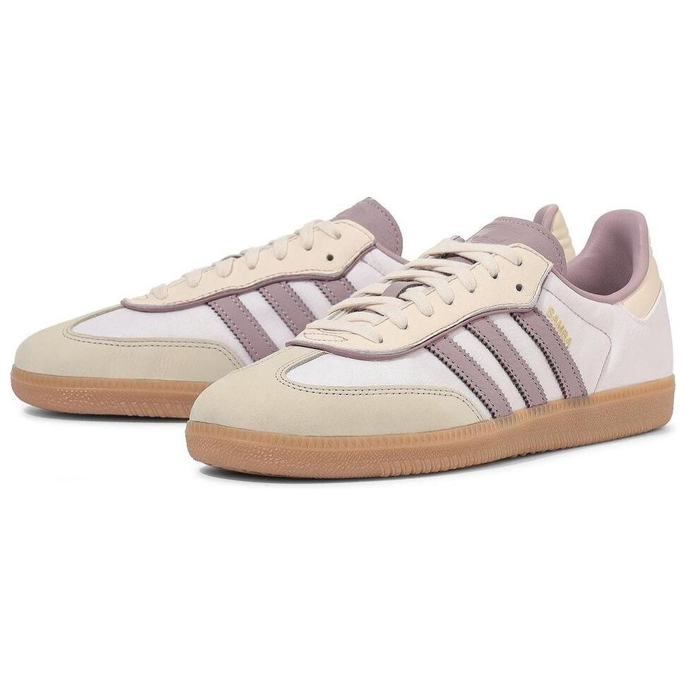 Adidas originals Samba Обувь для скейтбординга унисекс, Бежевый/Фиолетовый — фото 2