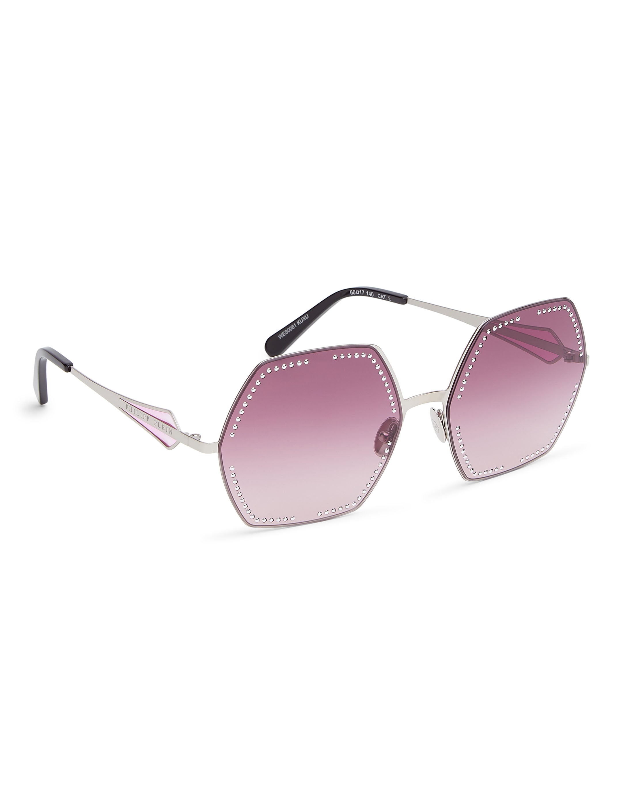 

Женские солнцезащитные очки PHILIPP PLEIN, цвет nickel/pink/mirror/pink
