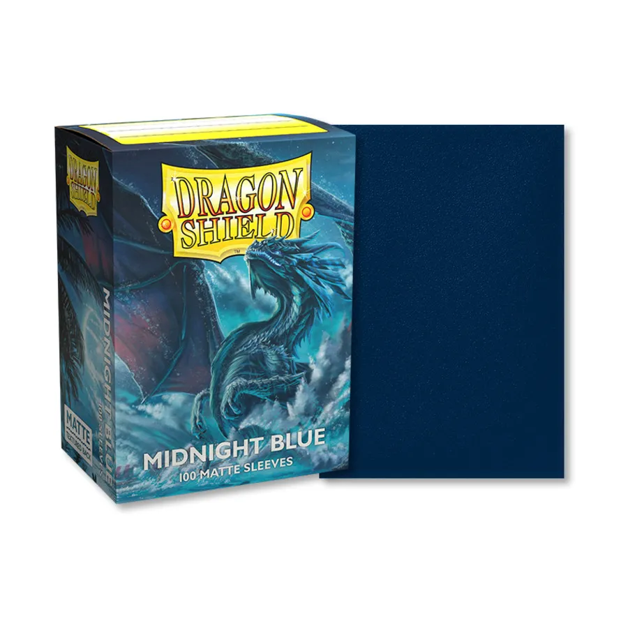 

Стандартные рукава — матовый полуночный синий (100), Dragon Shield - Card Sleeves - Standard Matte