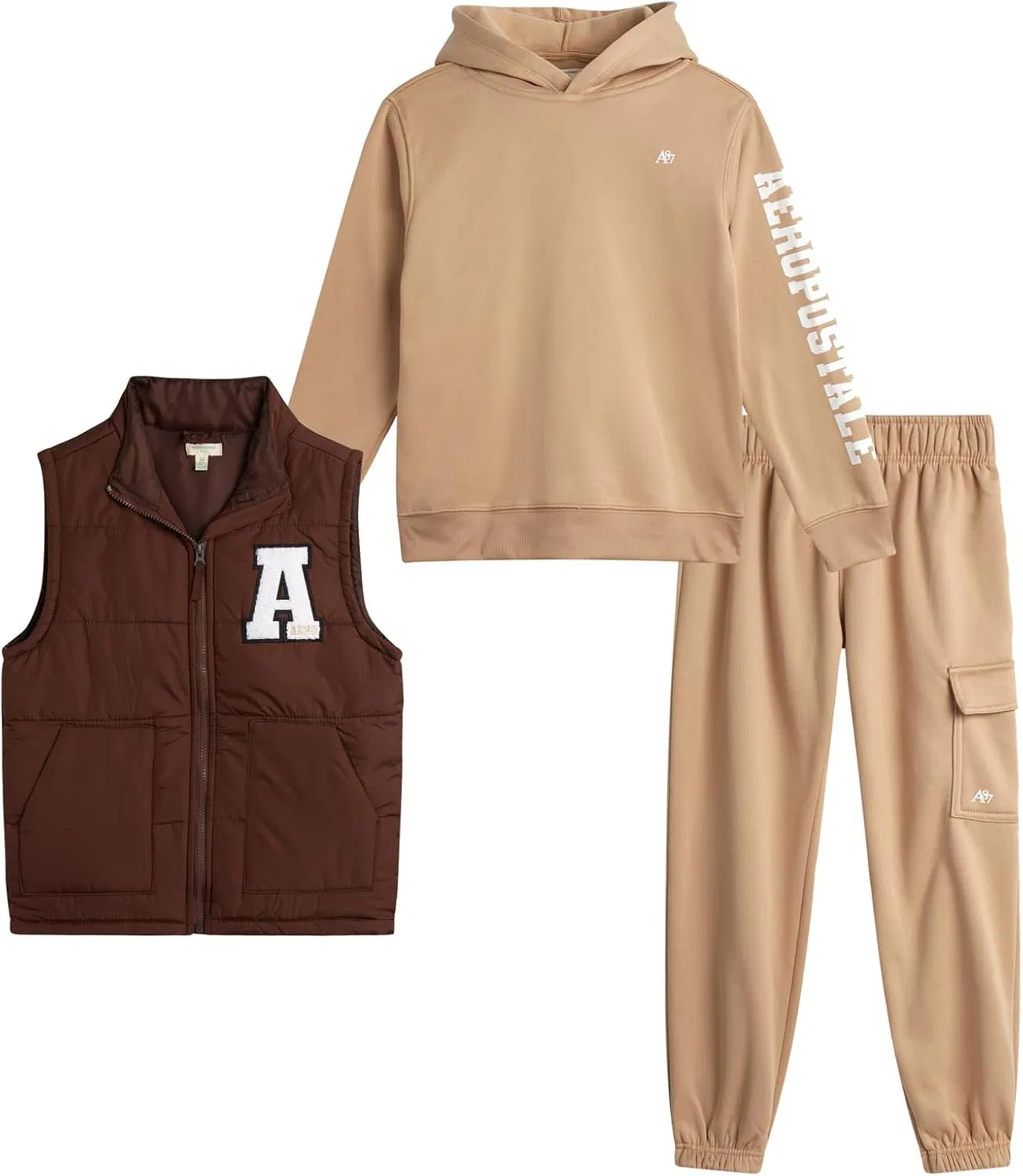 Детский спортивный костюм из 3 предметов AEROPOSTALE, Carafe Irish Cream