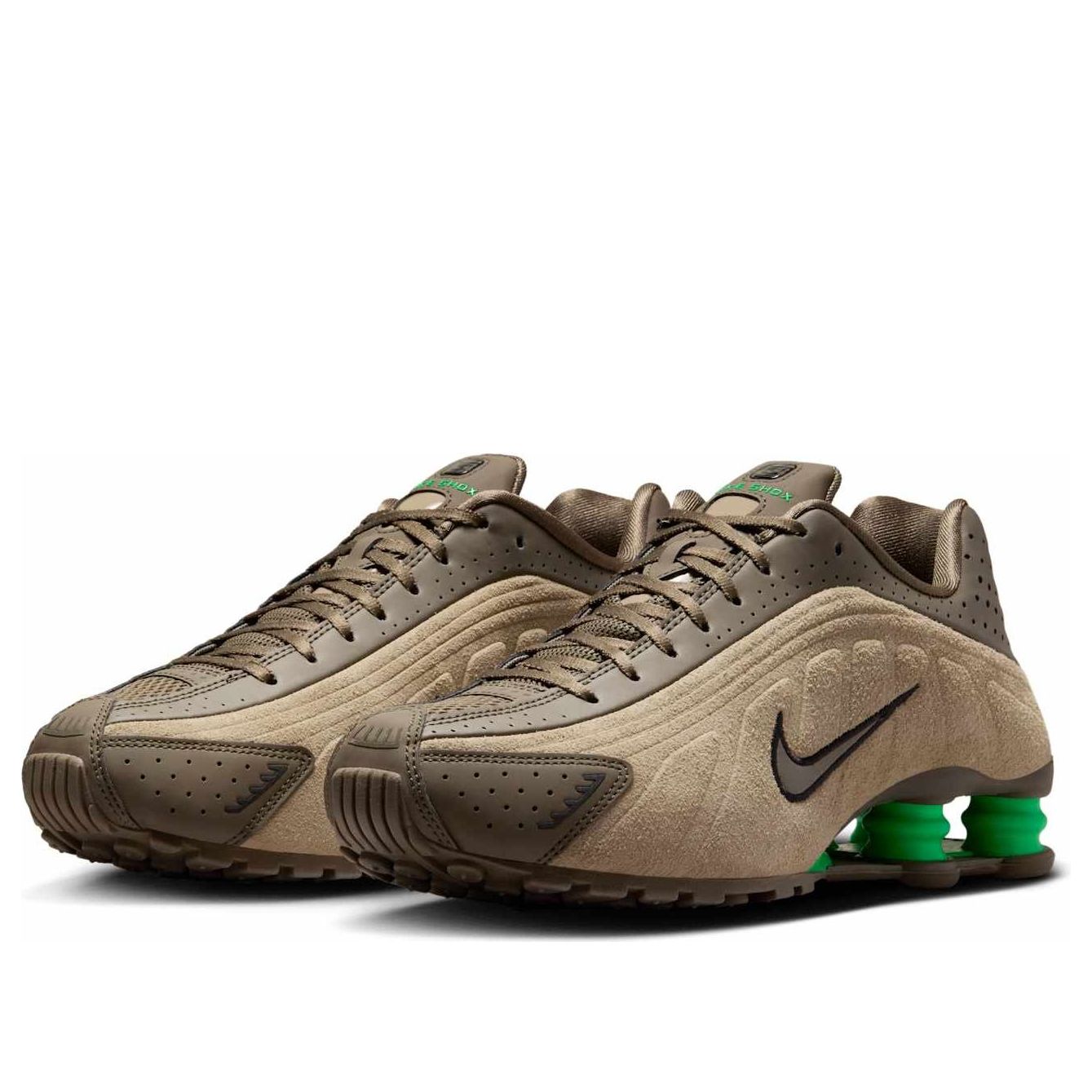 Кроссовки (WMNS) Nike Shox R4 'Olive Khaki' — фото 4