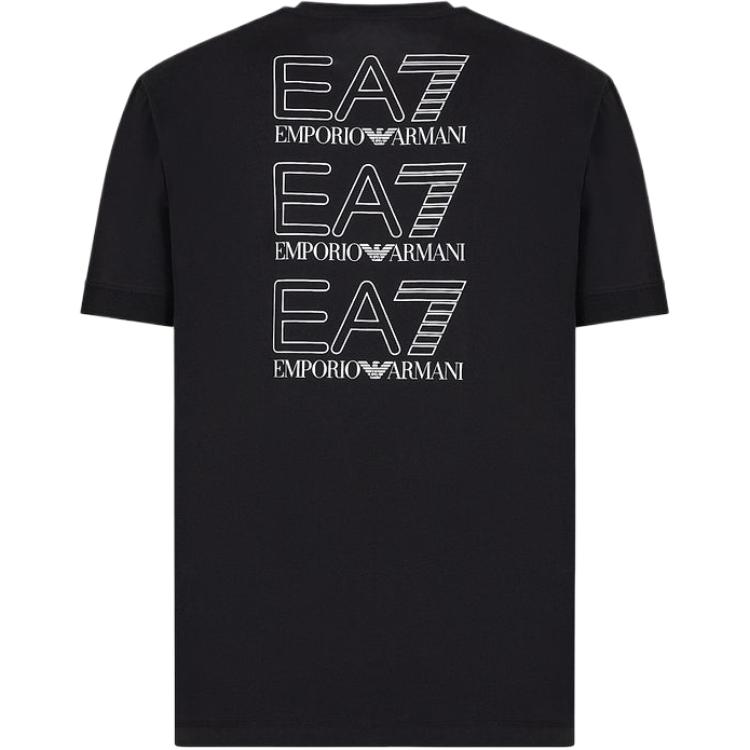 Футболка мужская черная EA7 FW23 EMPORIO ARMANI — фото 3
