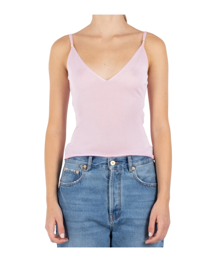 

Розовый вязаный топ без рукавов Jacquemus, розовый