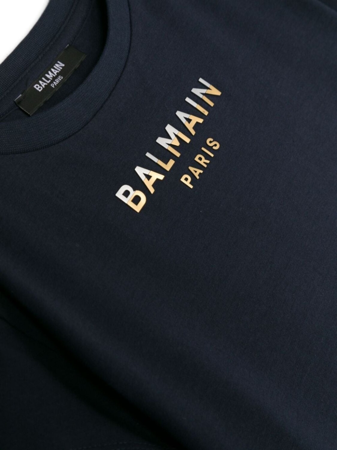 Balmain Kids футболка с логотипом, синий — фото 3