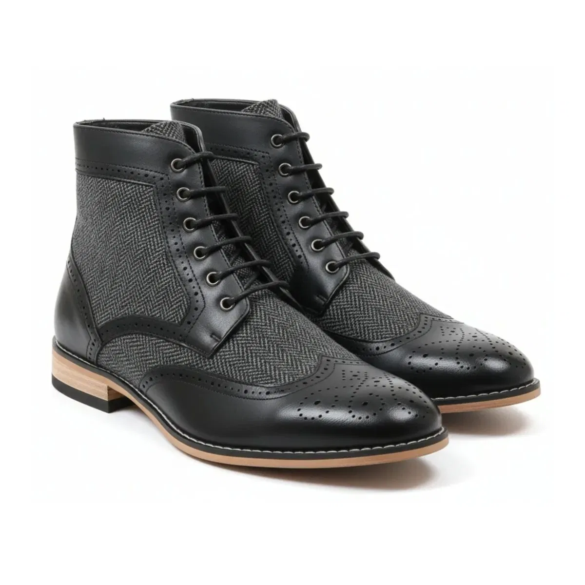 Чукка ботинки Wingtip Brogue Truclothing, черный — фото 2