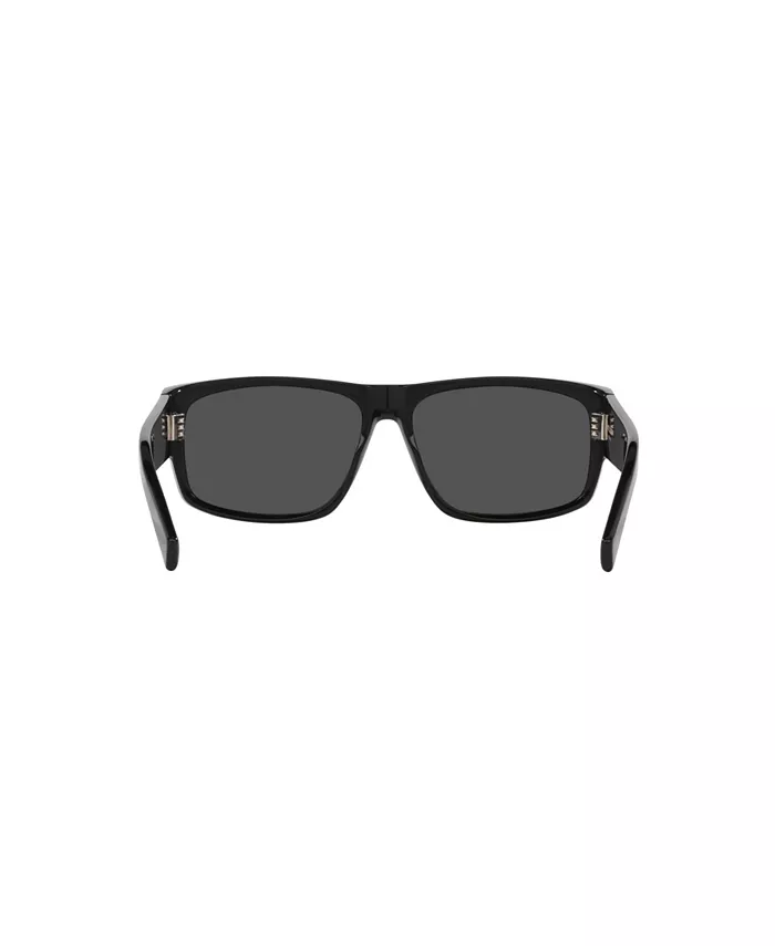 Мужские прямоугольные солнцезащитные очки, SL 689 YS000575 Saint Laurent, черный — фото 4