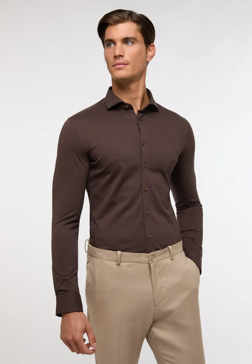 

Рубашка Eterna с длинными рукавами "SLIM FIT", коричневый