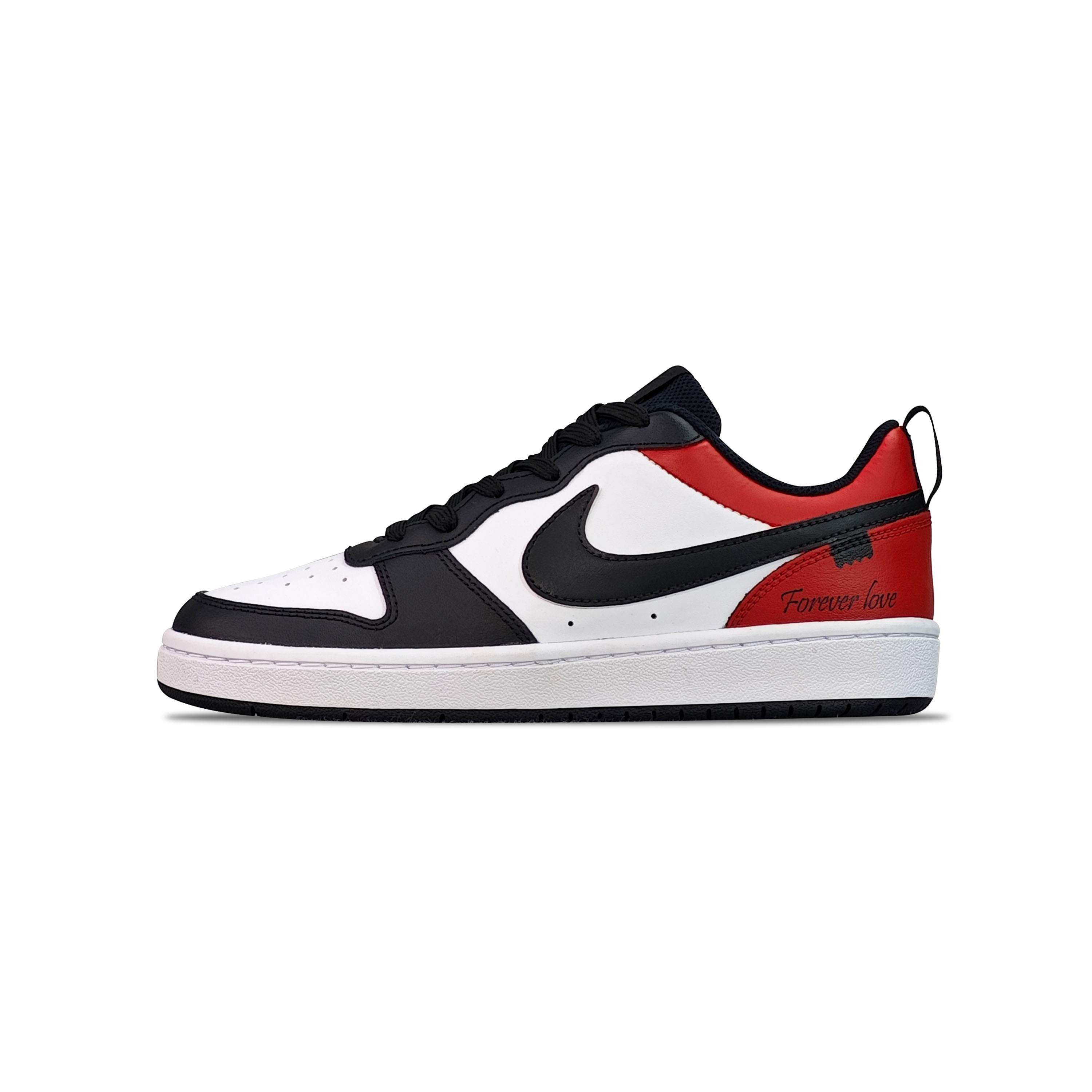 

Кроссовки Nike Court Borough Skateboarding Shoes Women's Low-top Black/Dark Obsidian/Total Orange, черный