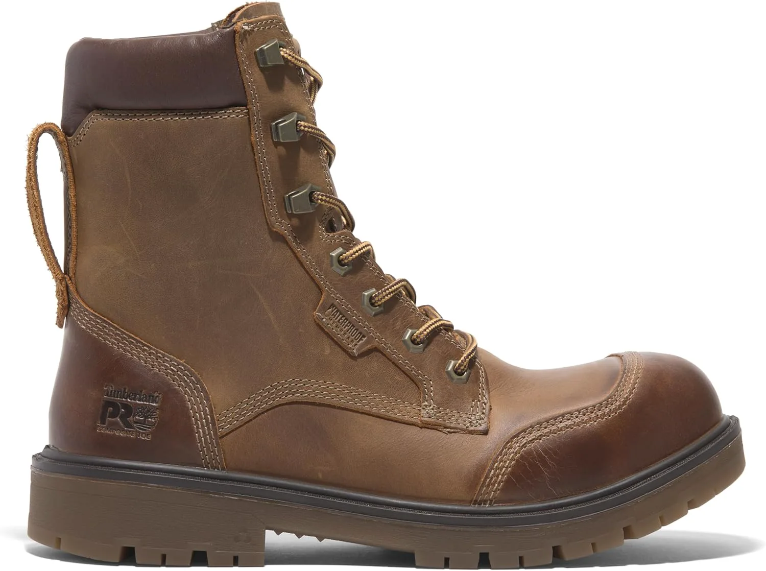 Мужские рабочие ботинки Timberland PRO Whitman с композитным носком и водонепроницаемой защитой, 8 дюймов, коричневый — фото 2
