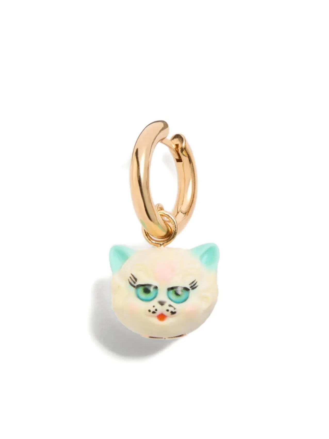 

ОДИНОЧНАЯ СЕРЬГА LE CHAT DE LA MAISON ИЗ МЕТАЛЛА И НЕЙЛОНА Valentino Garavani, золотой