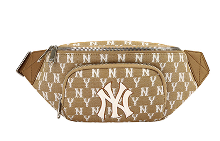 

Сумка через плечо Monogram Collection комбинированная тканевая поясная унисекс цвета хаки MLB