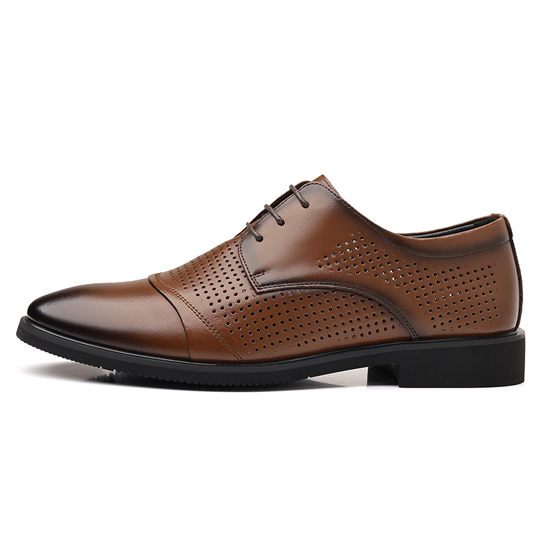 

POPULAR ROUSE PR Коричневые мужские туфли с перфорацией, цвет Brown Cut-Out