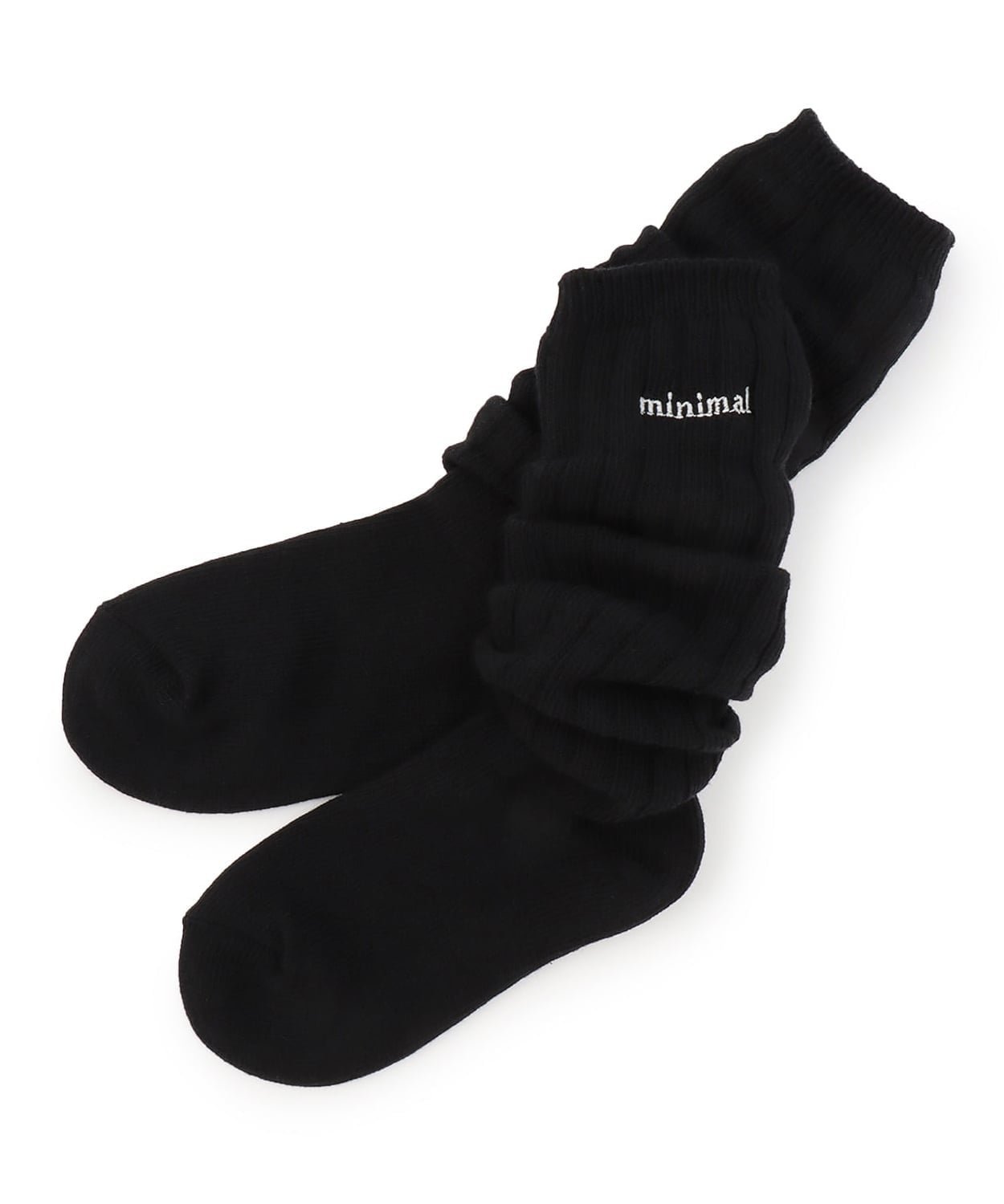 Пушистые разноцветные свободные носки MINIMAL, Black