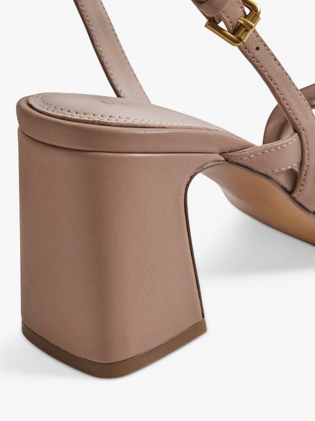 Сандалии Alice на платформе с квадратным каблуком из кожи Reiss, Nude — фото 2