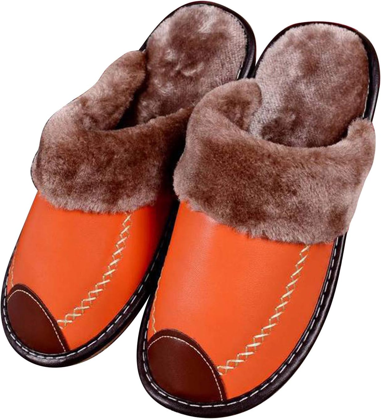 

Теплые тапочки Arinda The Alpha с плюшевой подкладкой и верхом из искусственной кожи, унисекс, оранжевый