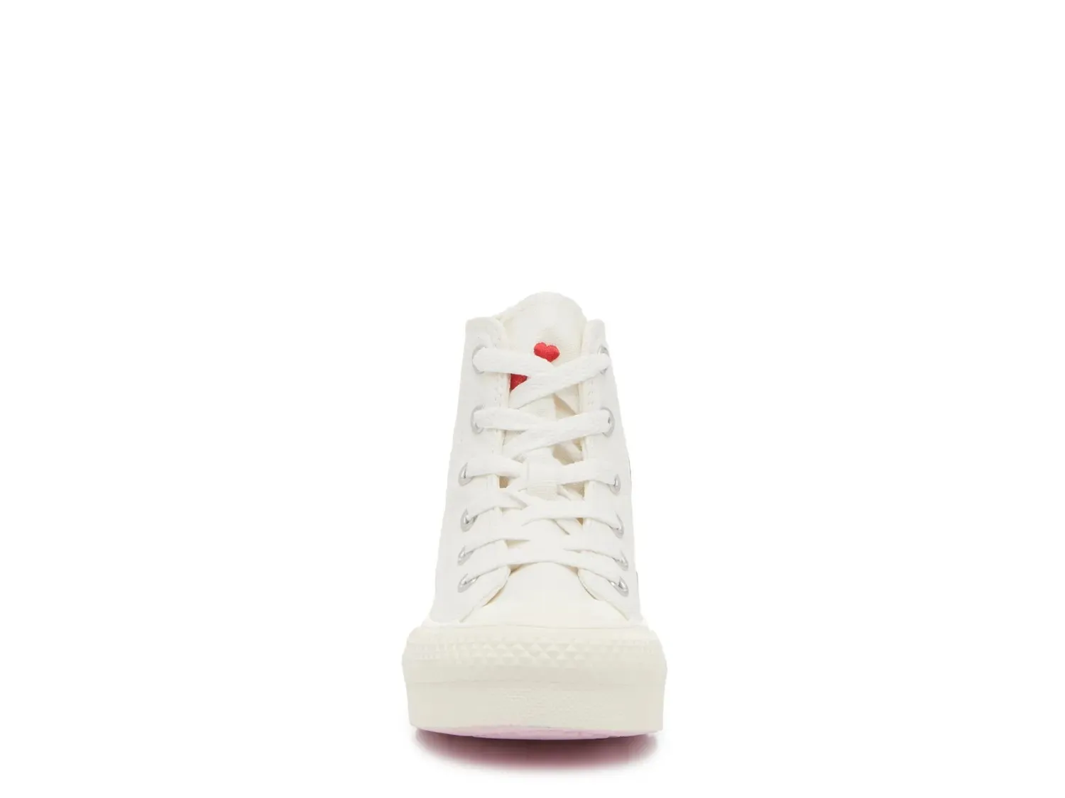 Кеды Converse Chuck Taylor All Star Lift Platform Sneaker — детские, белые/розовые/красные — фото 2