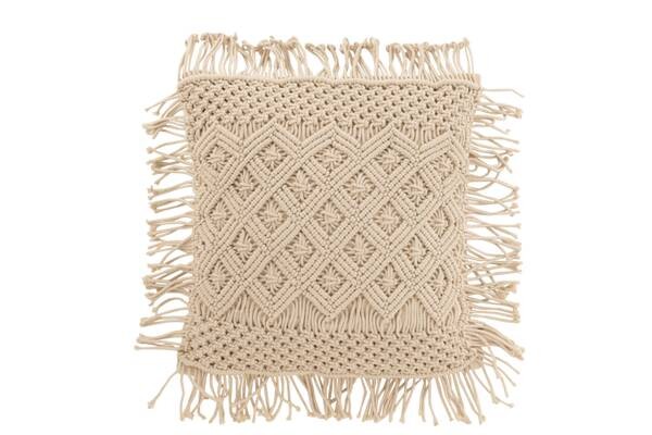 

Подушка J-LINE Organic Shop, 44x44x44 см, бежевый