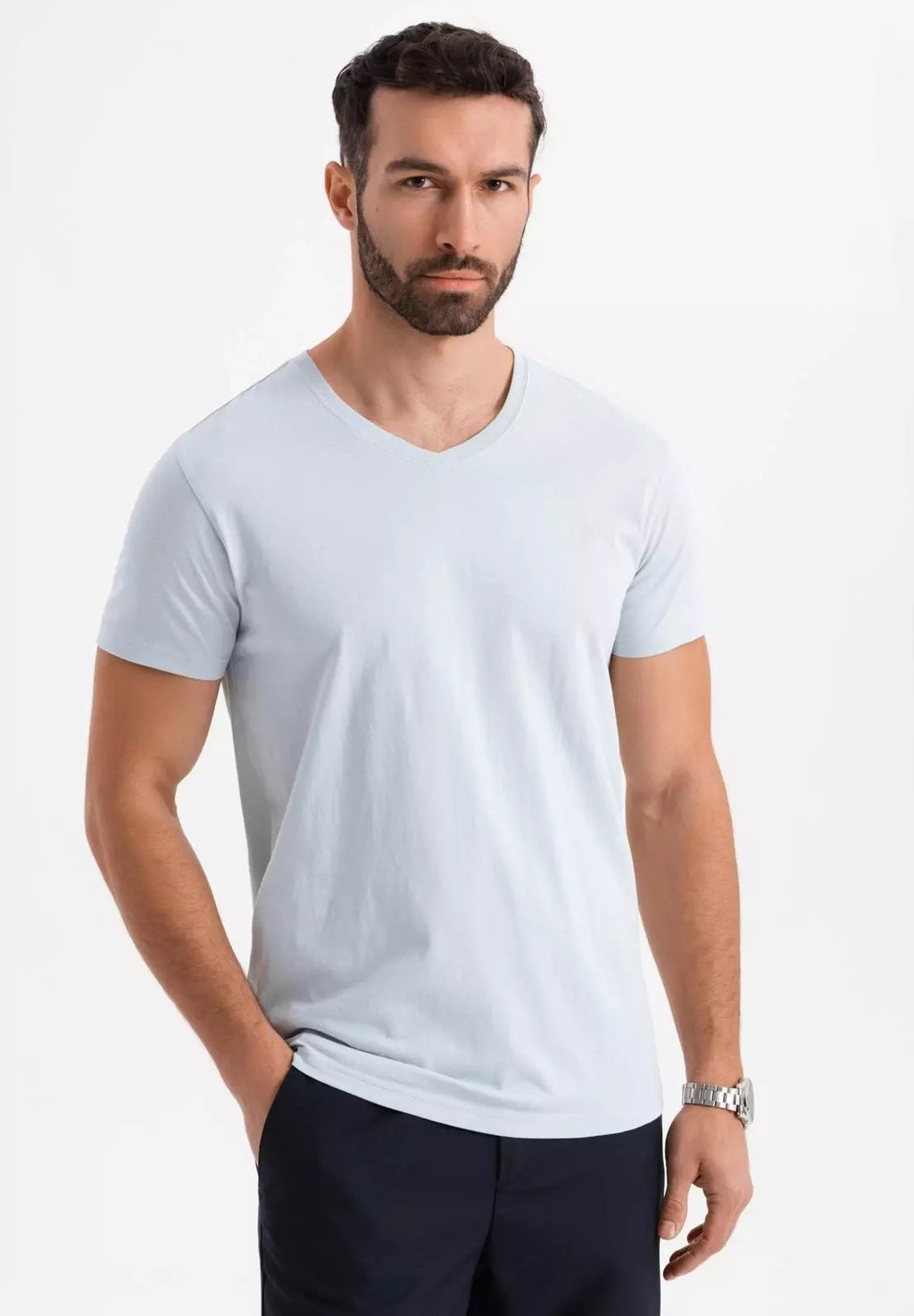 

Базовая футболка CLASSIC WITH A V-NECK Ombre, светло-серый