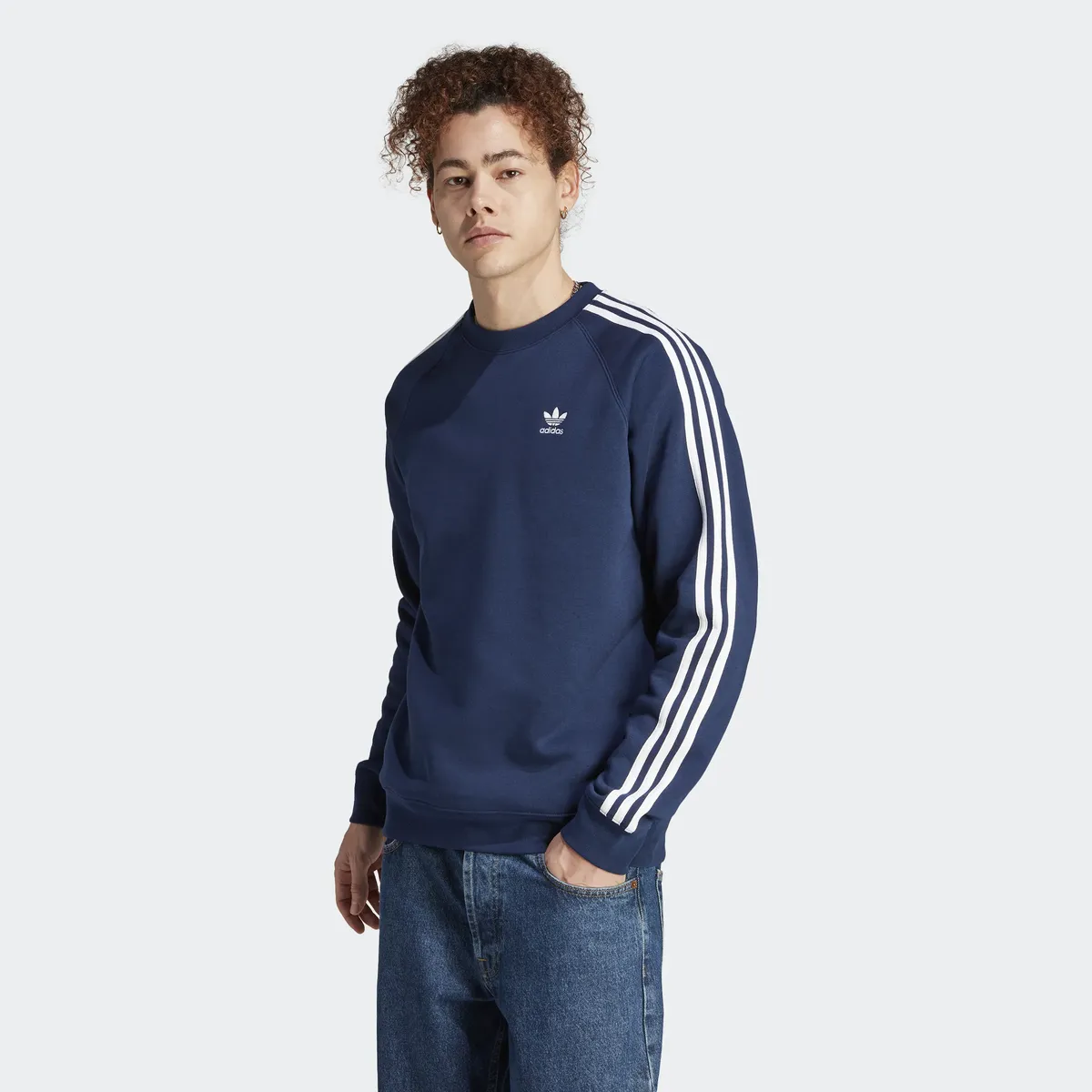 

Толстовка Adidas Originals "3-STRIPES CREW", цвет Night Indigo