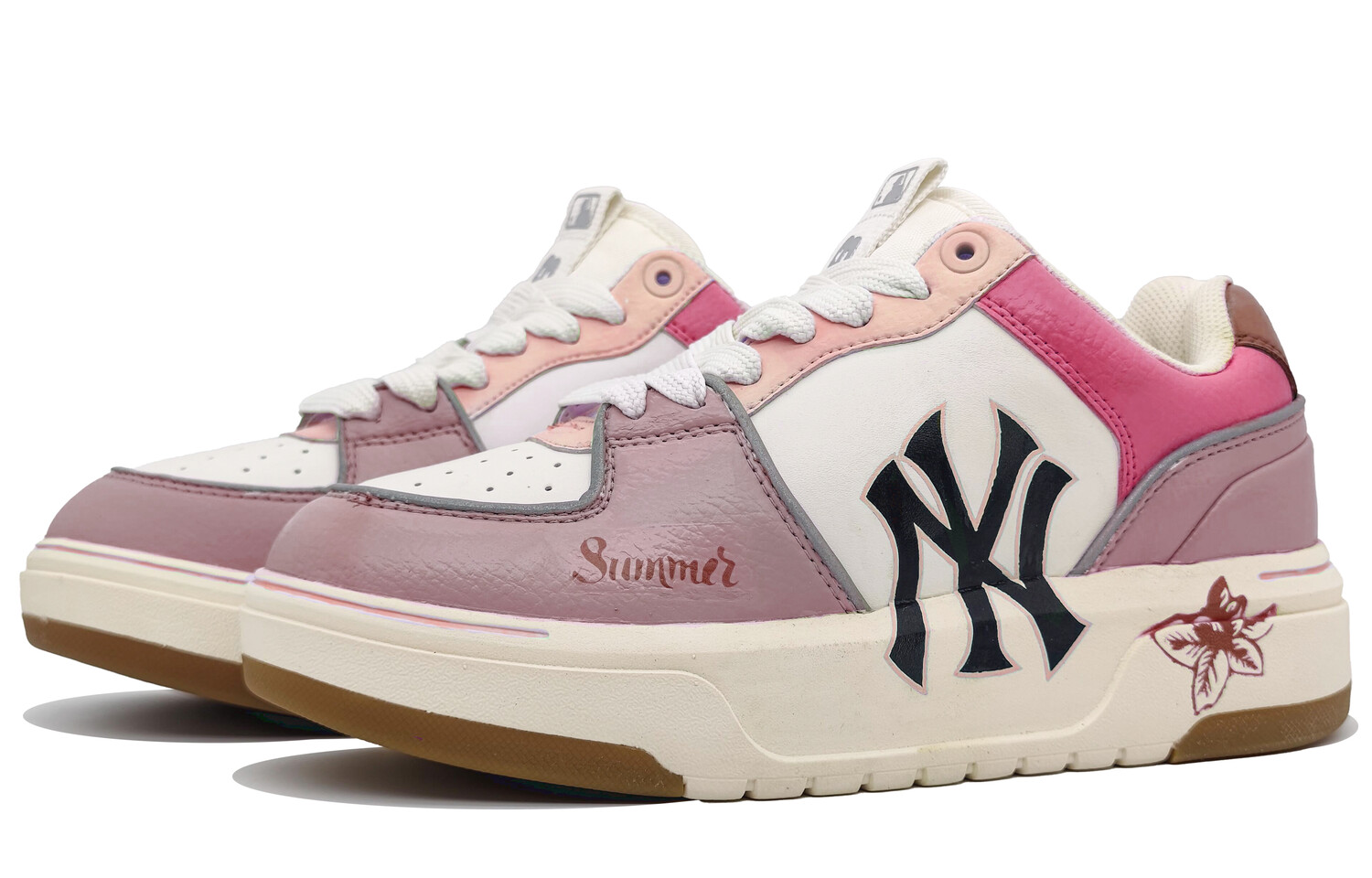 

Кроссовки MLB Chunky Liner Skateboarding Shoes Unisex Low-top Pinkish-brown, розовый