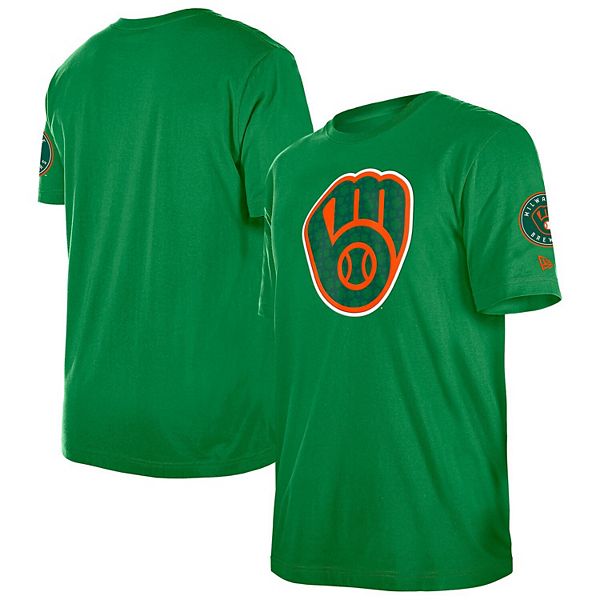 

Мужская футболка kelly green milwaukee brewers st patrick's day shamrock fill New Era
